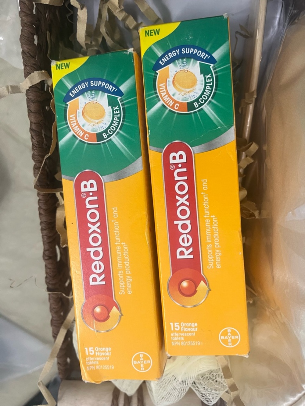 30. Redoxon B Orange Effervescent Vitamin C + B-Complex -2 Box- 15 Tabs (Each)